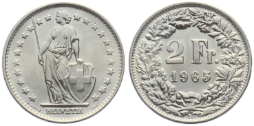 Preview: 2 Franken 1965 B - Jubiläumsmünze 2025 für Personen mit Jahrgang 1965